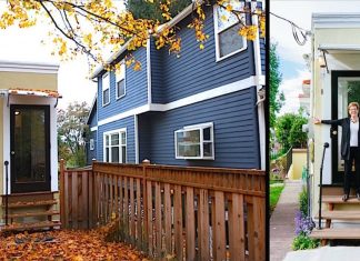 Miehestään eronnut nainen sai vain kaistaleen tontista, mutta sai sinne sopimaan minitalon.